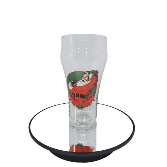 Vintage 1997 Coca-Cola Christmas Santa Glass Pint - Picture 1 of 4